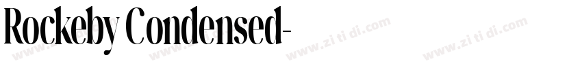 Rockeby Condensed字体转换